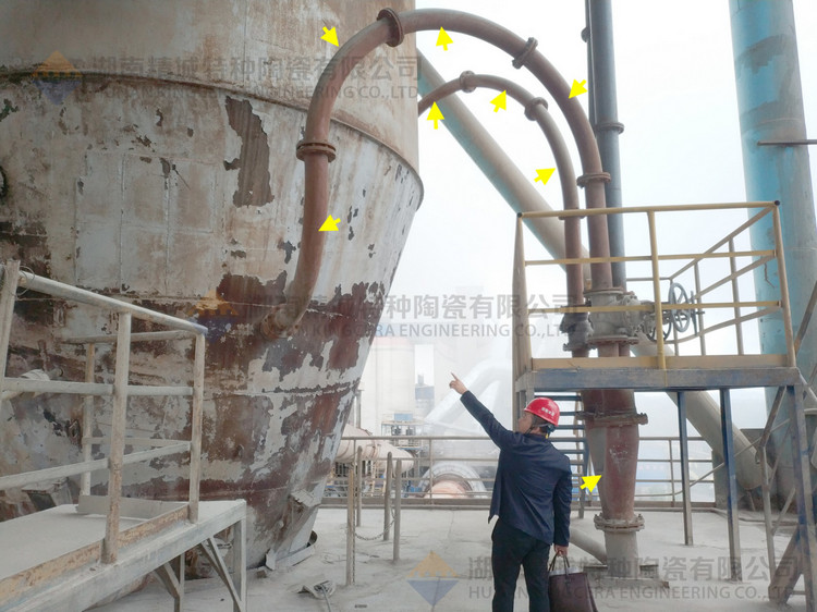 湖南头号玩家官网特特种陶瓷有限公司回访客户并查看耐磨陶瓷管路现场运行情况