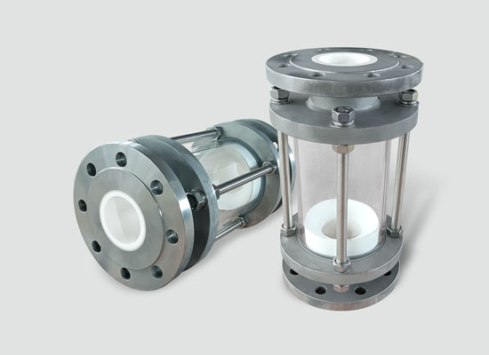 锂电实力输送不锈钢法兰卡箍式玻璃管视镜